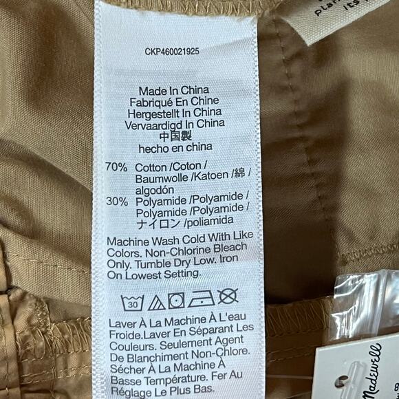 Madewell Pull On Balloon Pants Womens 4 Tan Pleated Adjustable Tabs Modern - Picture 15 of 16